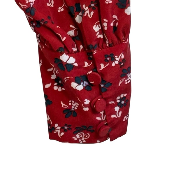 Veronica Bears Floral Red Long Sleeve Marion Dress. Size 4 - Picture 7 of 16